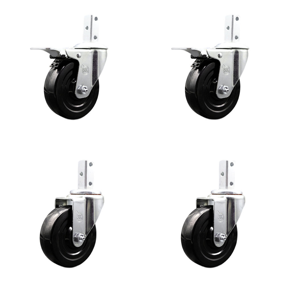 Service Caster Hard Swivel Square Stem Caster Set Wayfair